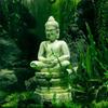 1 Stück Aquarium Landschaftsdekorationen Buddha Statue Sitzend Aquarium Zierde Handwerk