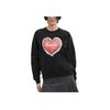 Coach Ss24 Heart Logo Print Round Neck Long Sleeve Sweatshirt Women Sweatshirt Black CQ141-BLK