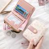 Fashion Cute Cat Short Wallet Large Capacity Lightweight ID Card Holder PU Leather Money Bag