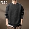 JEEP SPIRIT Men's Heavyweight Round Neck Sweater