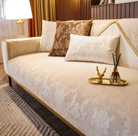 Luxury Simplicity Sofa Cushions Short Plush Bronzing Non-slip Sofa Towel Seat Couch Cover Living Room Decor Household Dust Mat