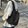 Solid Color Pleated Backpack Men's Lightweight Travel Small Backpack Women's School Bag