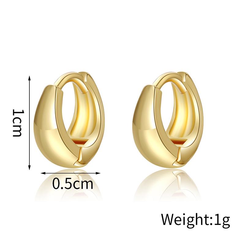 Stainless Steel 1 Pair Minimalist Huggie Hoop Earrings For Women Gold Color Tiny Round Circle 6/10/12mm Punk Unisex Rock Earring