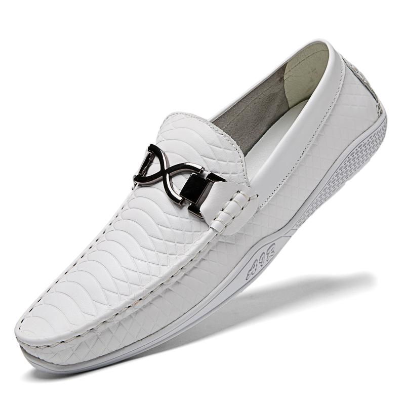 

Мужская повседневная обувь из натуральной кожи, туфли для вождения, лоферы, мужская обувь класса люкс, брендовая дизайнерская обувь, мужские мокасины, итальянская обувь 44 белый