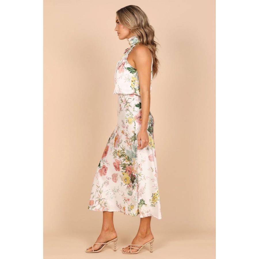 Women's Summer Elegant Fashion Long Dress Sexy Sleeveless Printed Hanging Neck Casual Dresses