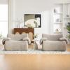 Modular compression sofa made of chenille fabric, filled with 30D high-elastic foam. Easy to move with non-slip bottom, ideal for living room. Gray