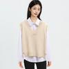 Women's Sweater Vest V-neck Knitted Top Korean Fashion Knitted Sweater Spring and Autumn