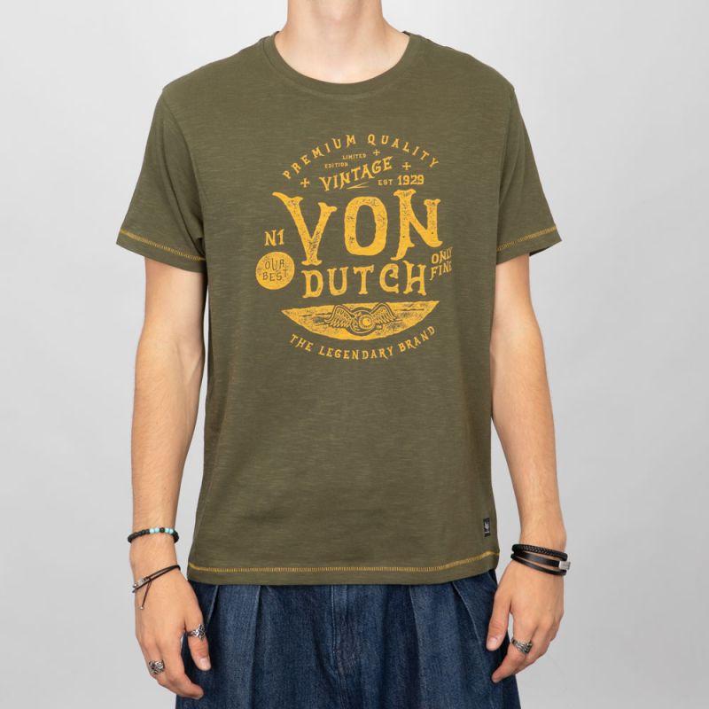 

Футболка хаки vd/1/tr/prest/k Мужская VON DUTCH XL хаки