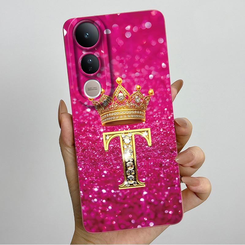 For Vivo V50 Lite 5G Case Luxury Letters Couple Silicone Soft Phone Cases For Vivo V50 V50Lite 5G Camera Protection Back Cover