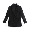 Herbst 2023 Europäischer und amerikanischer Damen-Zweireiher-Blazer mit lockerer Passform und einfarbiger