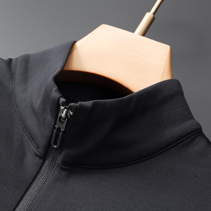 Men's Plus Size Sporty Casual Stand Collar Zip-Up Sweatshirt