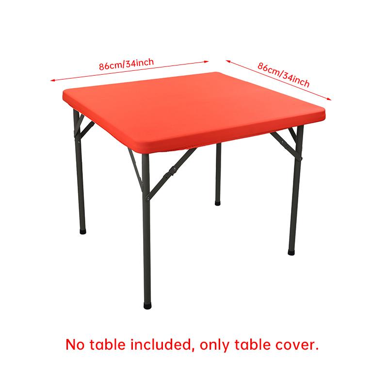 86X86Cm Square Table Cover Elastic Solid Color Wedding Table Protector Tablecloth for Dining Table Decor Picnic Outdoor Camping
