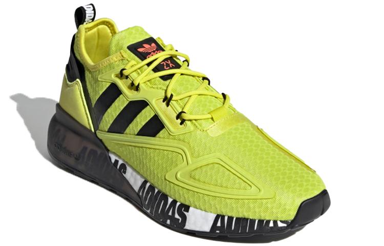 Men's Sneakers adidas ZX 2K Boost Bold Logo Graphic Acid Yellow Acid Yellow/Core Black/Cloud White