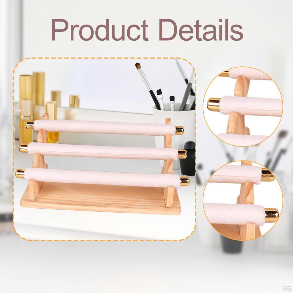 Holder Stand Wooden Base, Detachable, Versatile, Jewelry Organizer for Vanity Dresser Show Shop re