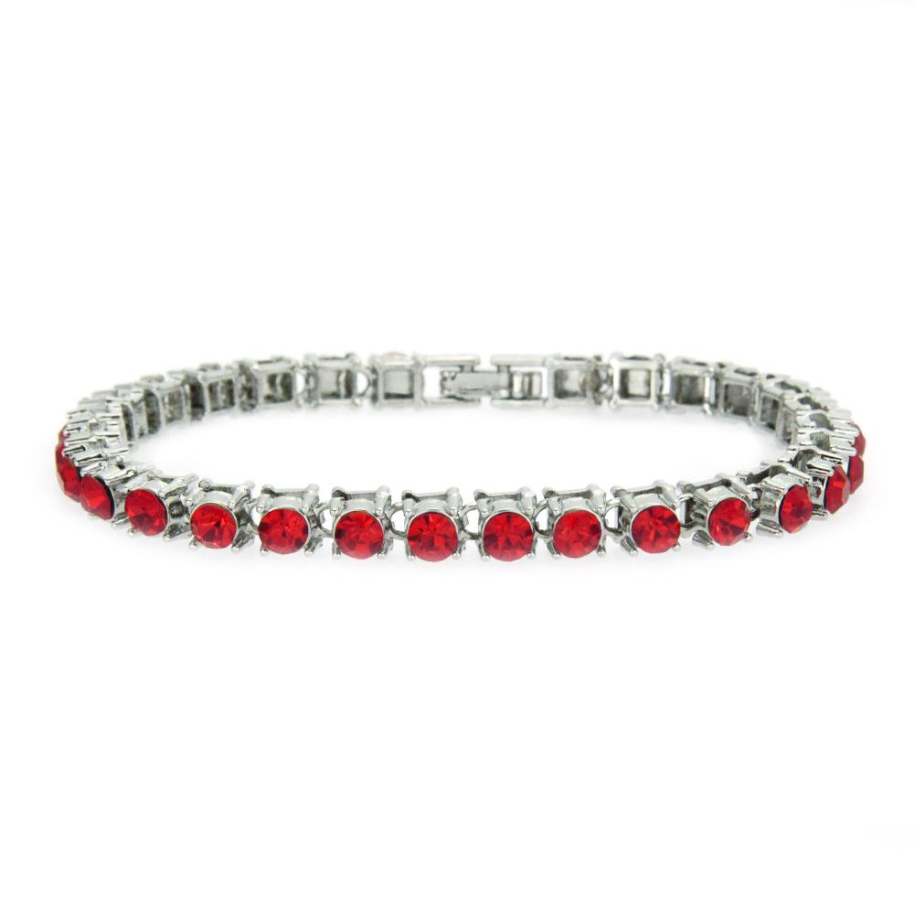 Men's Hip-Hop Single Row Diamond Bracelet - European & American Trend