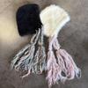 Girls Trendy Knitted Hat Warm Beanie With Cute Braids For Cold Use Weather
