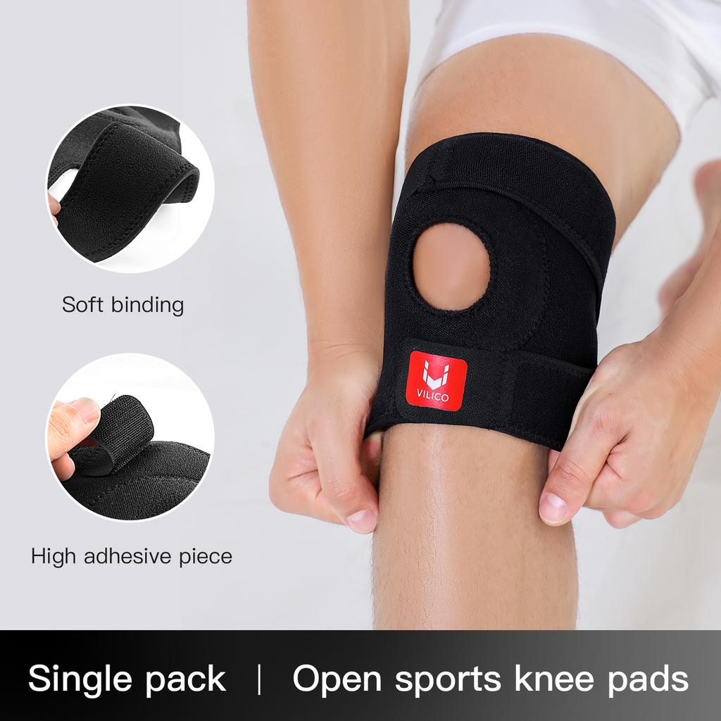 1PCS Adjustable Elastic Knee Support Brace Kneepad Patella Knee Pads Hole Sports Kneepad Safety Guard Strap For Running Dancing