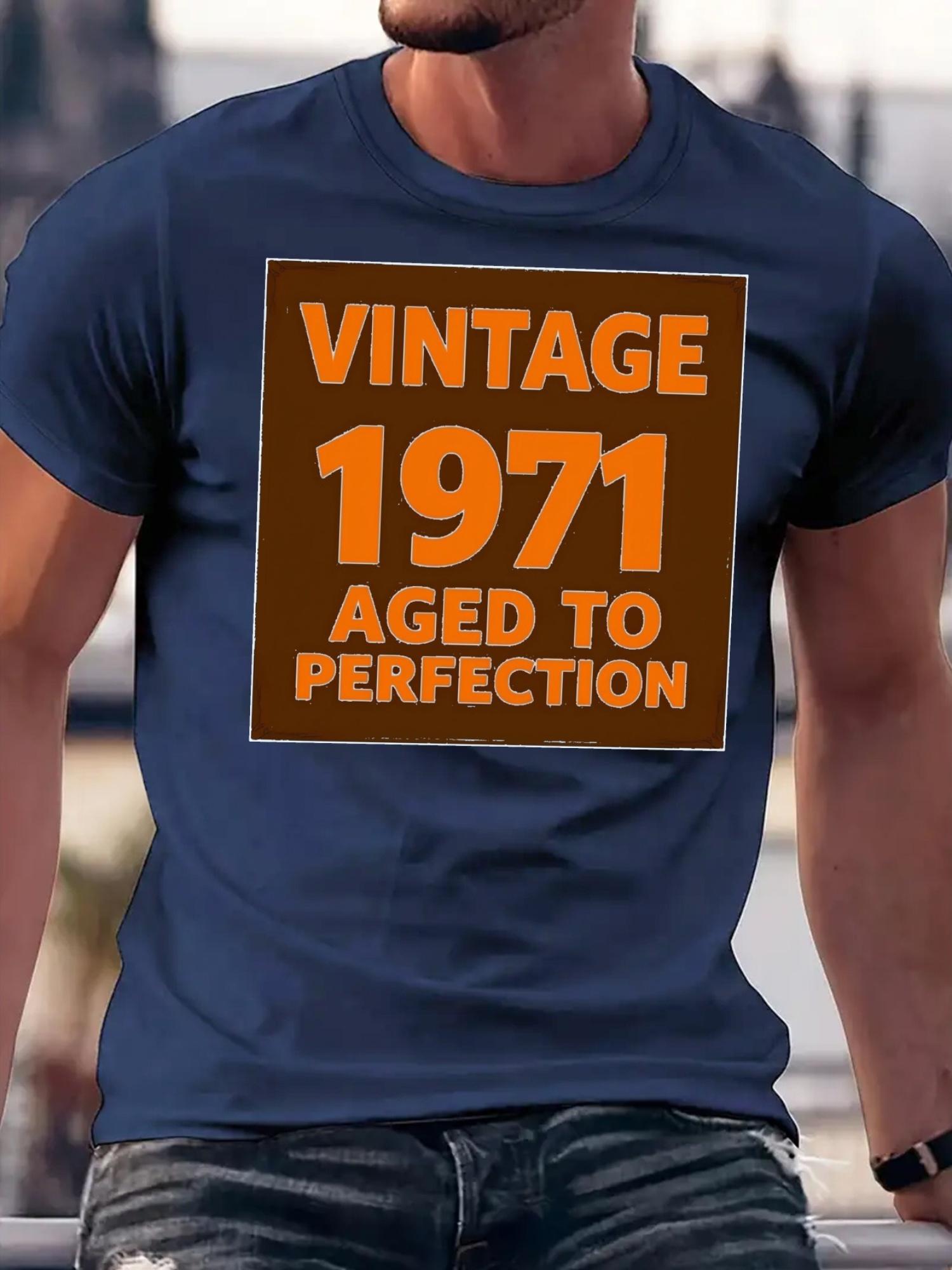 Vintage 1971 Graphic T-shirt - Aged to Perfection Print S