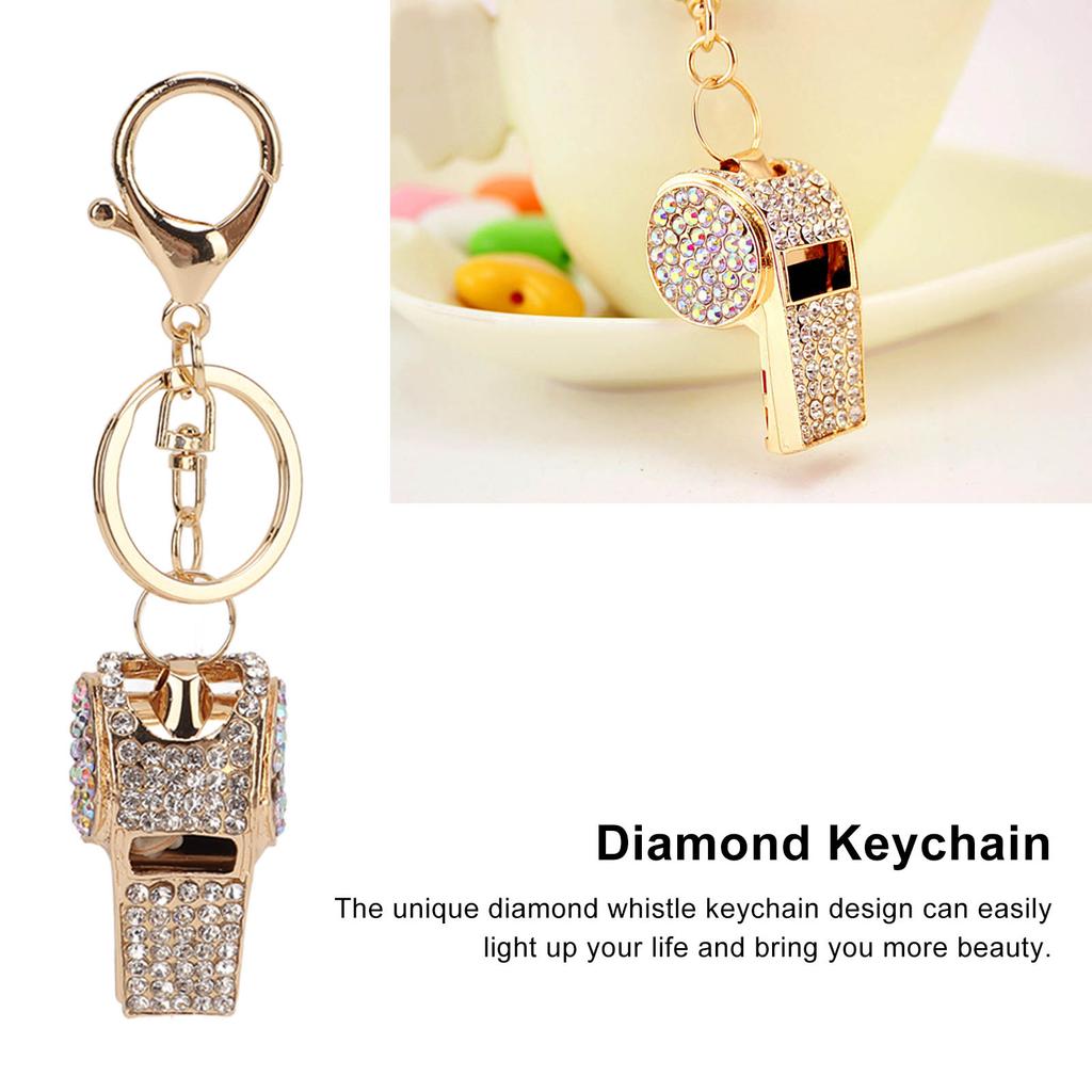 Keychain Zinc Alloy   Whistle Keychain Bag Decoration Ornament Metal Pendant Craft Jewelry Small Gift
