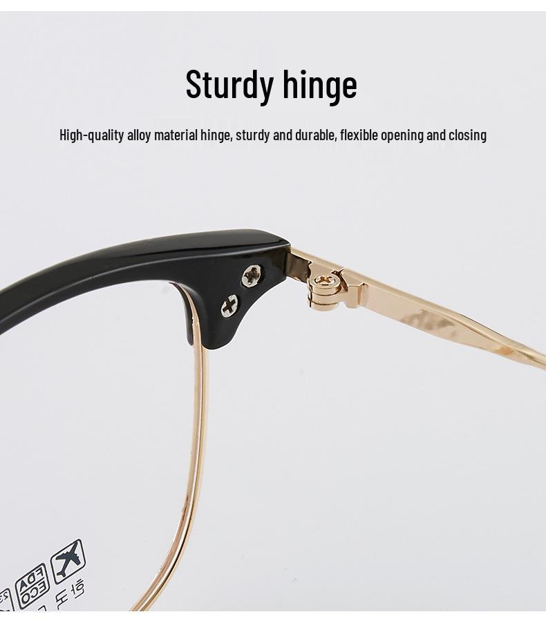 Trendy Unisex Blue Light Blocking Eyeglasses with Retro Design & Prescription Lenses