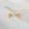 Teamer Small Flower Gold Color Stud Earrings For Women Girls Stainless Steel Fashion Earrings Daily Lucky Jewelry Gift 2026 New