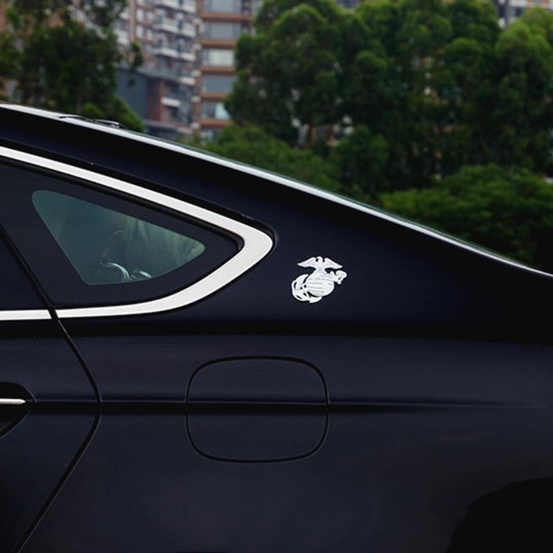 Weather Resistant Car Decal Celebrating US Marine Corps 250th Anniversary Featuring 3D Shape & Enamel Coloring for Auto