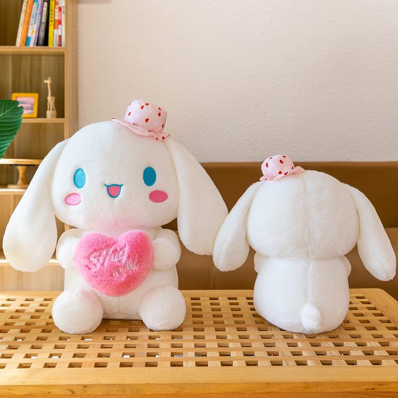 Cinnamoroll & My Melody Hugging Heart Plush Toy - Hello Kitty Pillow Doll for Claw Machines - In Stock