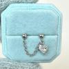 1Pc Unique Personality Heart Star Cross Stud Earrings For Women Exquisite Shiny Zircon Piercing Earrings Y2K Jewelry Gifts