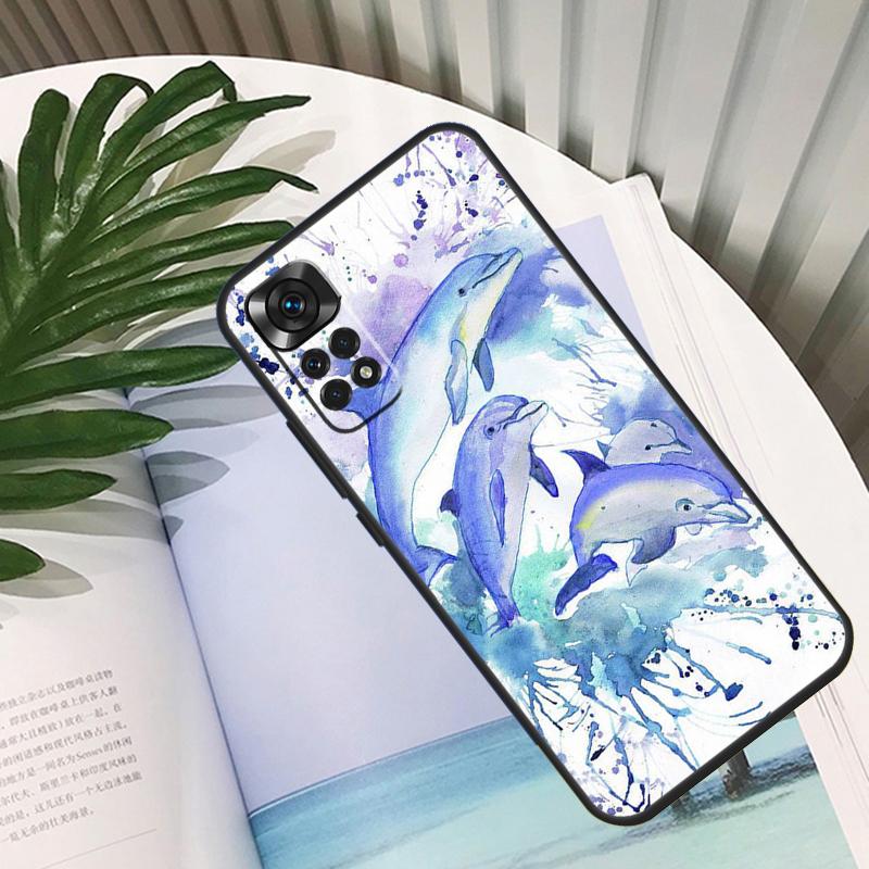Ocean Dolphin Funda For Xiaomi Redmi Note 14 13 10 11 12 15 Pro Plus Case For Redmi 15 13C 12C 10C 14C 15C