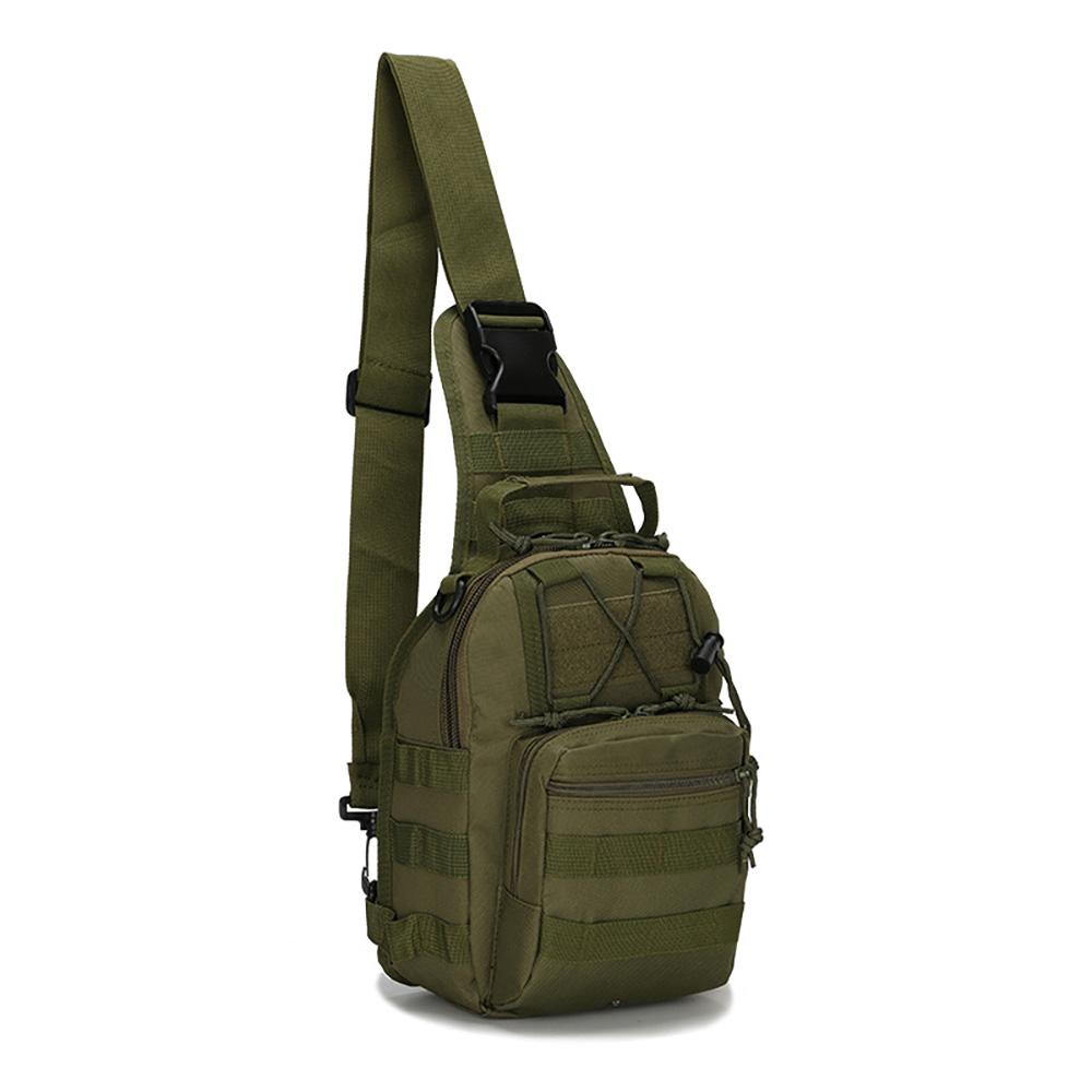 Men'S Outdoor Molle Chest Bag Camo Shoulder Bag Sling Backpack Oxford Mountain Climbing Camping Fishing Trekking Chest Pack