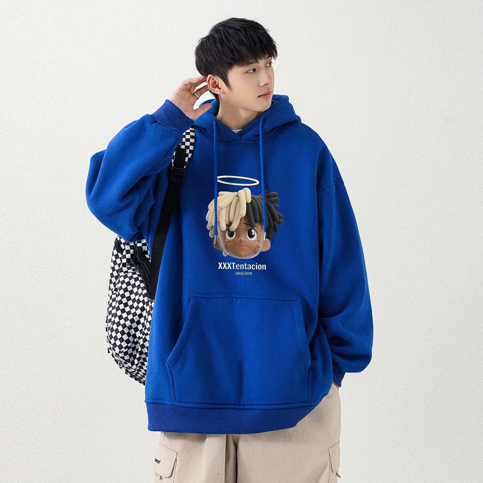 

Европейская и американская уличная мода, мужской свитер с капюшоном, дизайн меньшинств, одежда для влюбленных больших размеров, модный бренд, верхнее пальто M