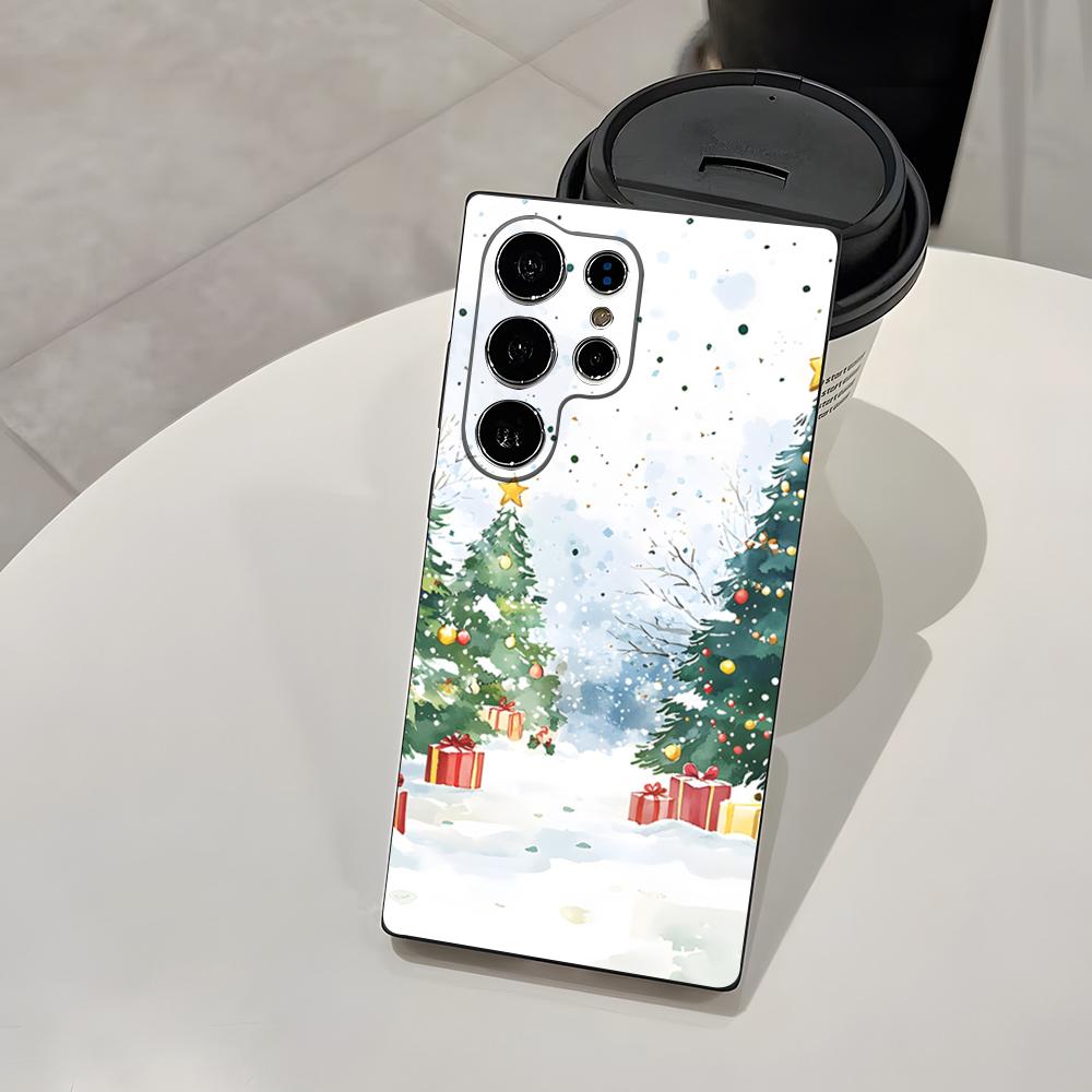 Merry Christmas Tree Phone Case For Samsung S26 S25 Plus S20 S20 Plus S22 Ultra S23 FE S21 Plus S21 Ultra Soft Cover