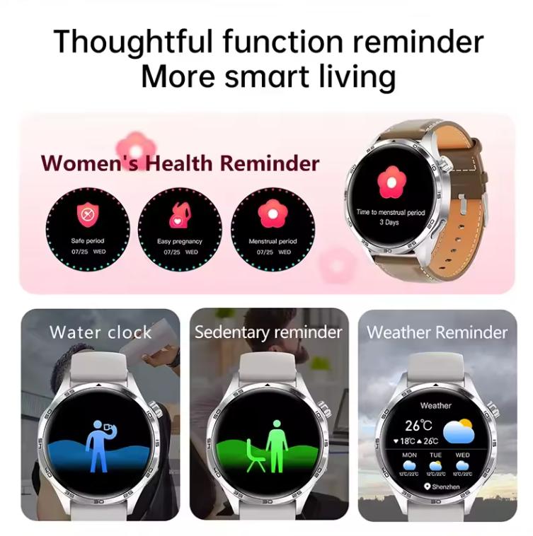 Smart Watch NFC GPS Track Bluetooth Call Voice Assistant Watch Compass Heart Rate Waterproof Sports Watches for Men