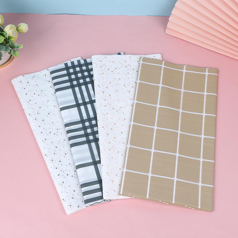 Household Oil Resistant Dining Table Cloth Fashion Disposable Tablecloth Small Fresh Grid Waterproof Tea Table Cloth