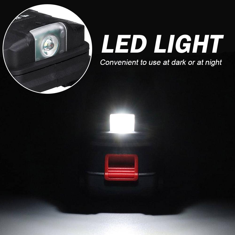 Dual USB Battery Converter Adapter For Makita 18V Li-on Battery with LED Light