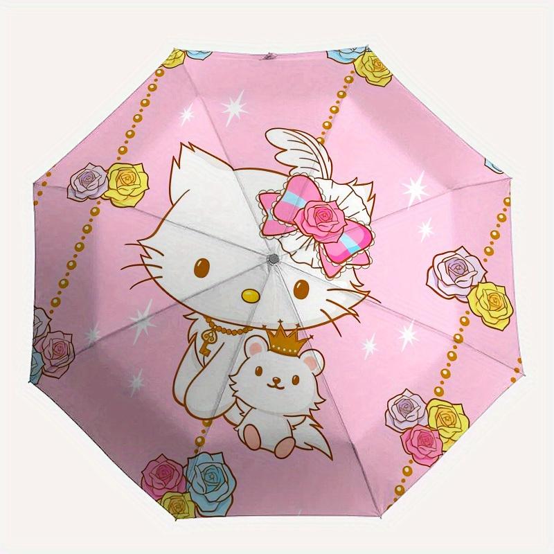 1pc Hello Kitty Royal Celebration Umbrella with Plastic Handle,Suitable for All Seasons Home Travel Outdoor UmbrellaSanlio678