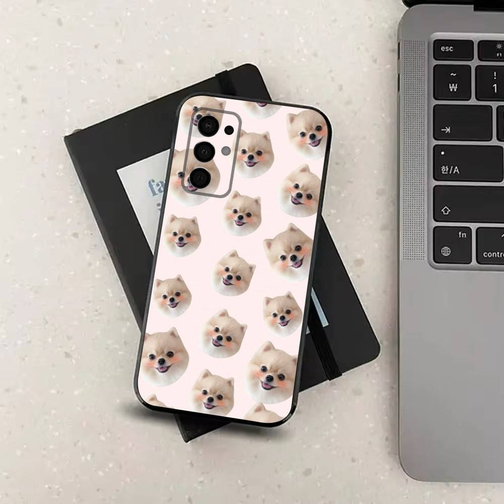 Cute P-Pomeranian Dogs  Phone For Samsung Galaxy A53,31,52,72,41,22,73,32,71,Note,J7,8,9,5G Soft Black Silicone Case