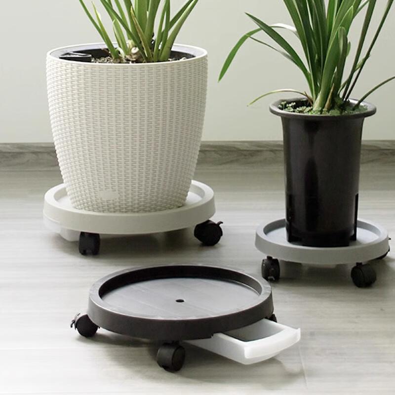 Mobile Plant Pot Caddy Tray with Universal Wheels
