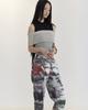 CURRENT Pleats Long Pants(Black/White)