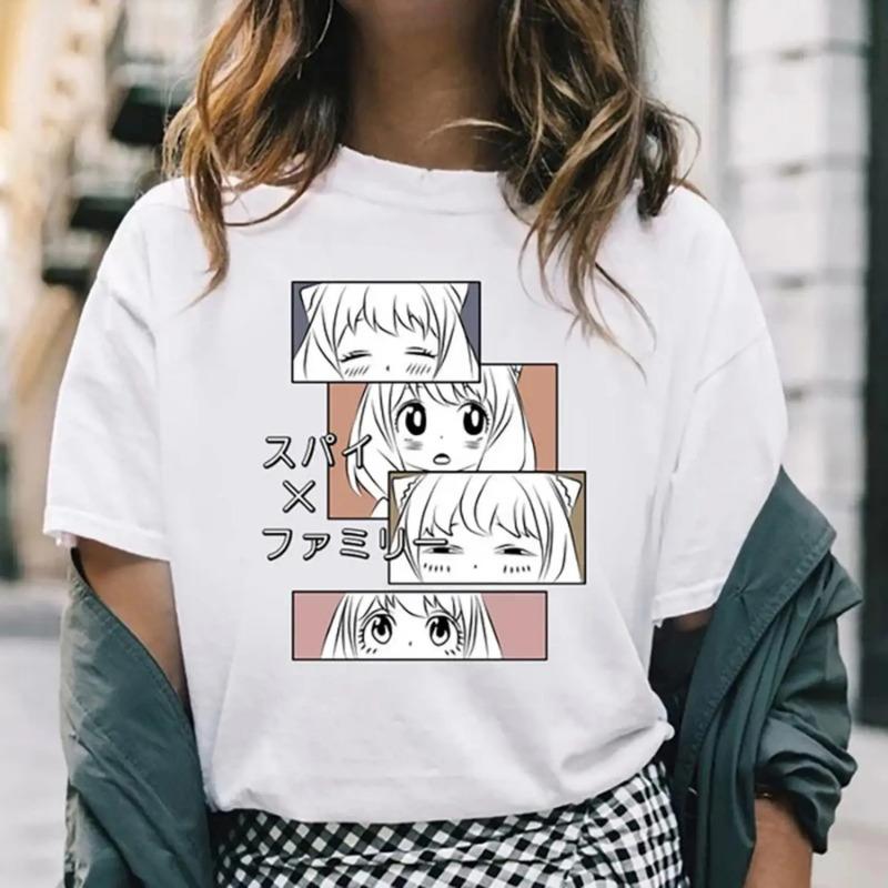 Camisa Casual Con Estampado Kawaii Anya Forger Con Estampado S