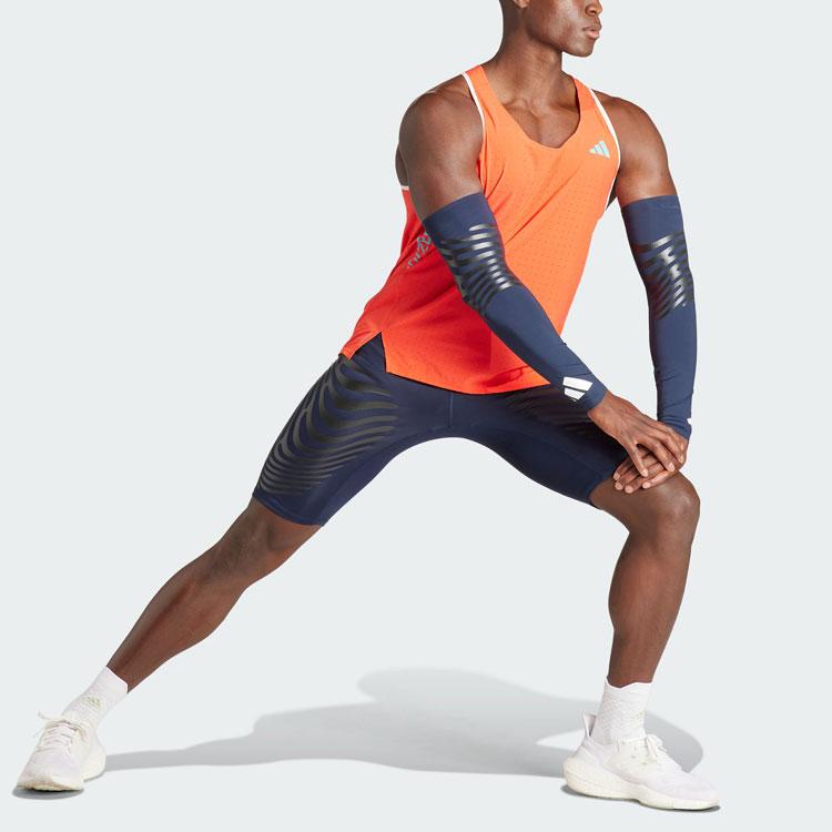 Adidas Adizero Singlet With Alphabet Logo Print Men Tops Light-Red IQ4926