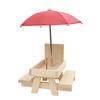 Baizihuahu Squirrel Feeder with Umbrella, Feeders for Outside, Picnic Table Feeder, Chipmunk Hold Corn, Corn Cob, Peanut Garden Yard Patio Tree Decor