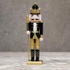 Wooden Nutcracker Guard Tabletop with Display Base Festive Freestanding Holiday