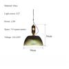 Blackish Green Lid Glass Restaurant Pendant Lamp Nordic Modern Living Room Bedroom Dining Table Chandelier E27 Light Luster