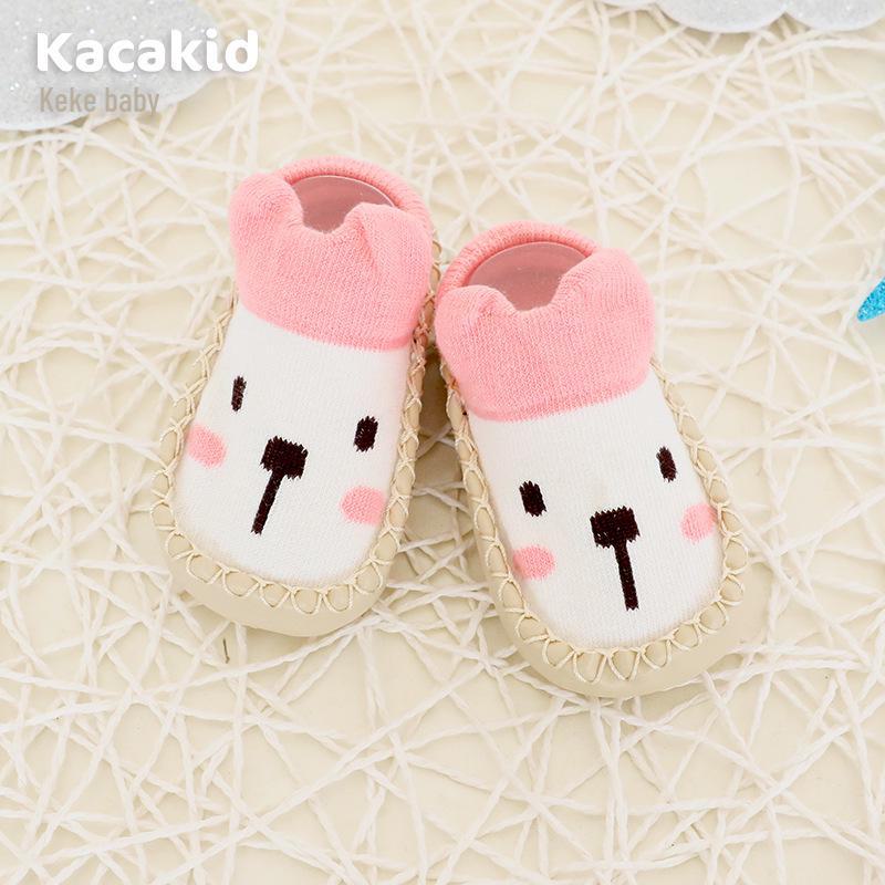 Autumn/Winter Cartoon Non-Slip Toddler Socks with Soft Leather Bottom