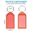 8 PCS Plastic Key Tags With Rings And Tags Lined Blank Paper Key Tags 8 Colors For Women Men Jewelry Accessories
