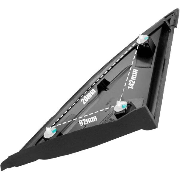 Side Rearview Triangle Molding Cover Fender Corner Molding for Ford Focus 2012 2013 2014 2015 2016 2017 2018 (Black, Left (Diver) Side)