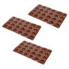 3 Stück Silikonform 24-Loch Weiche Halbkugel Backform für Schokolade Gelee Mousse Seife