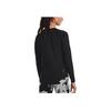 Under Armour Casual Round Neck Running Training Long Sleeve T-Shirt Women Tops Black 1368179-001