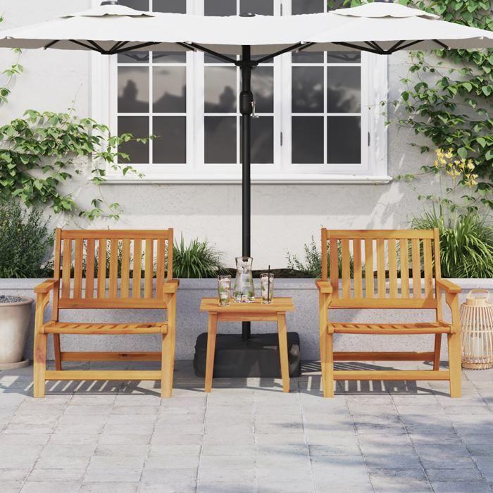 VidaXL Garden Chairs 2 Pcs 76x67x73.5 Cm Solid Acacia Wood 367826